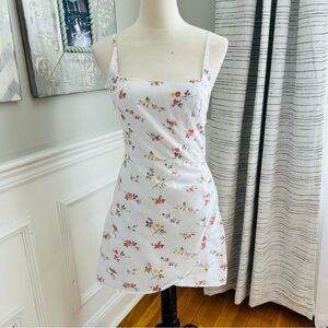 Abercrombie & Fitch Floral Scoopneck Wrap Mini Dress 100% Cotton Sz. XST